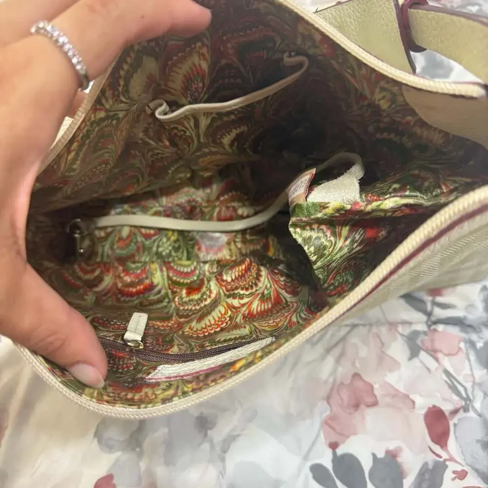 Dooney & Bourke Jacquard Signature Monogram Hobo Shoulder Bag with Leather Trim